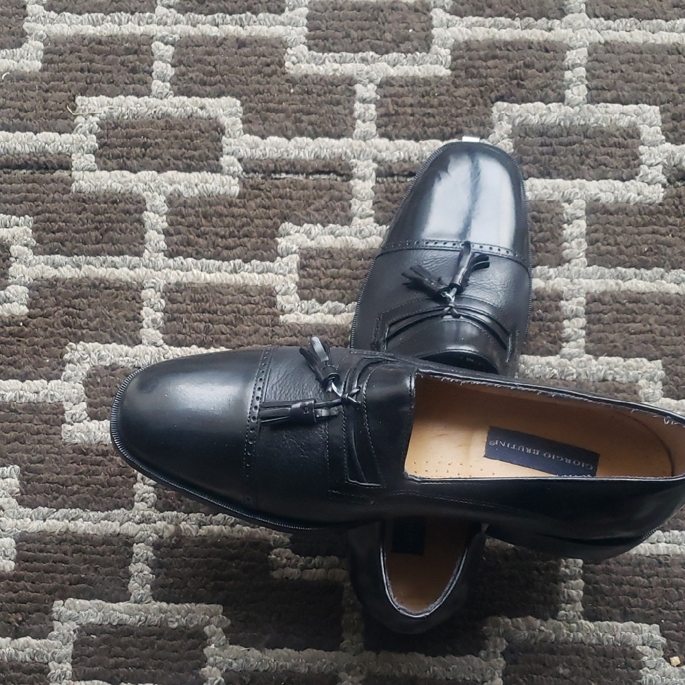 Giorgio Brutini Men's  Black Leather Loafers